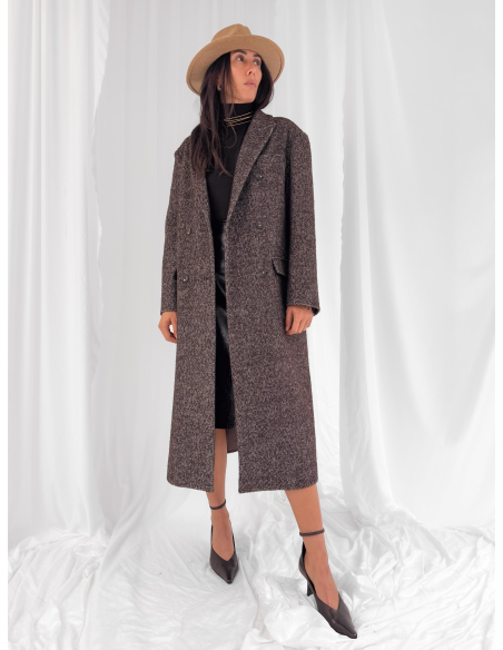 Long herringbone coat