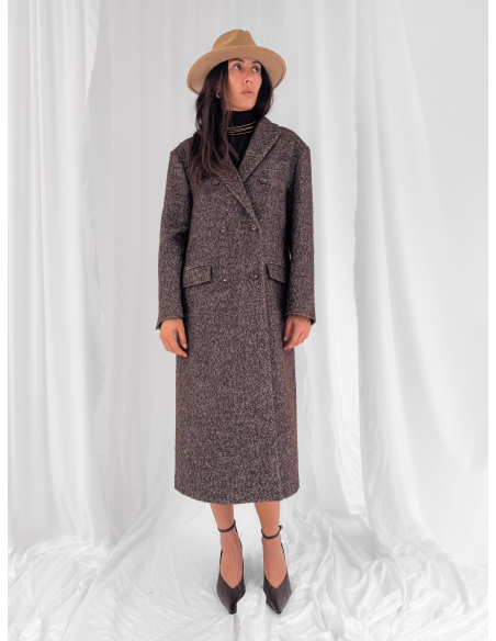 Long herringbone coat