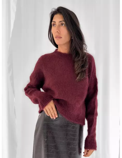 Wool-blend crew-neck sweater