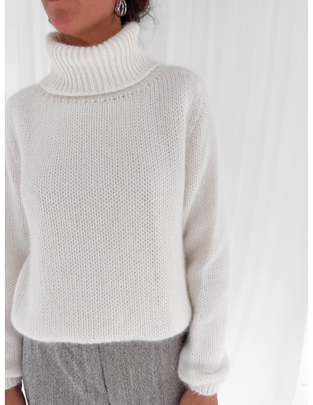 Angora-blend turtleneck sweater