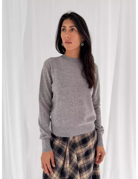 Maglione girocollo in lana blend
