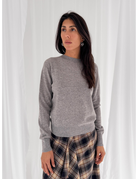 100% wool crew-neck sweater