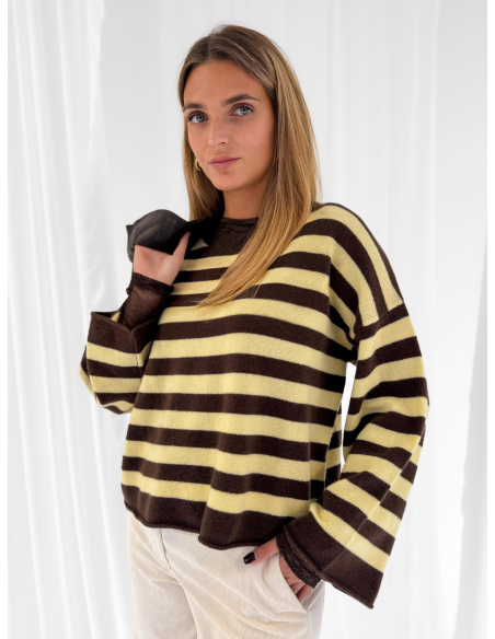 100% wool striped sweater