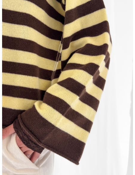 100% wool striped sweater