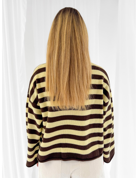 100% wool striped sweater