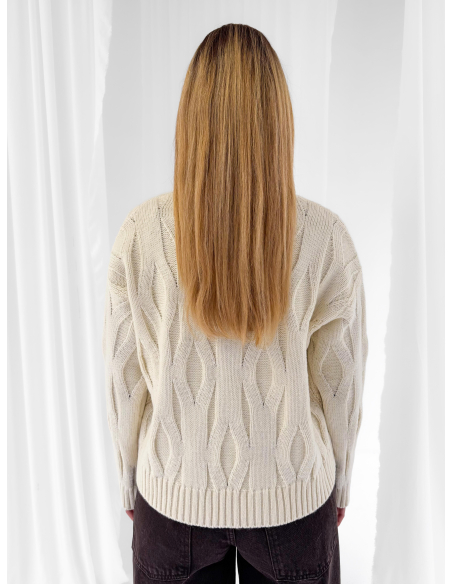 Maglione in lana blend scollo a V