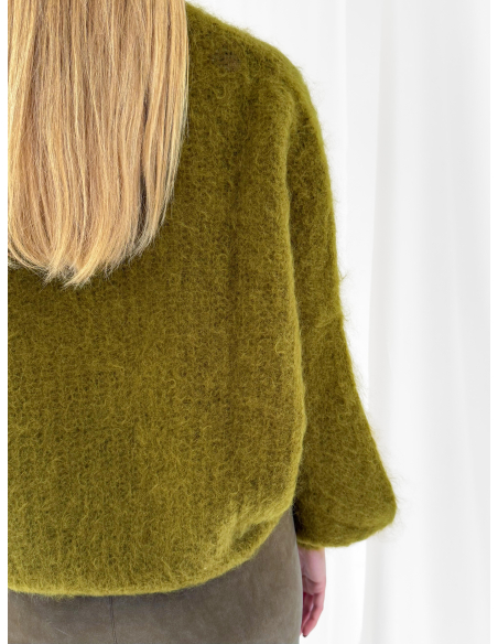 Maglione scollo a V  in misto lana
