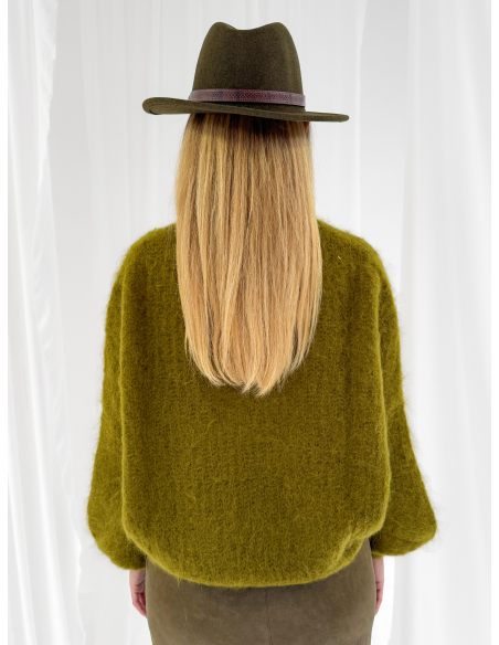 Wool-blend V-neck sweater