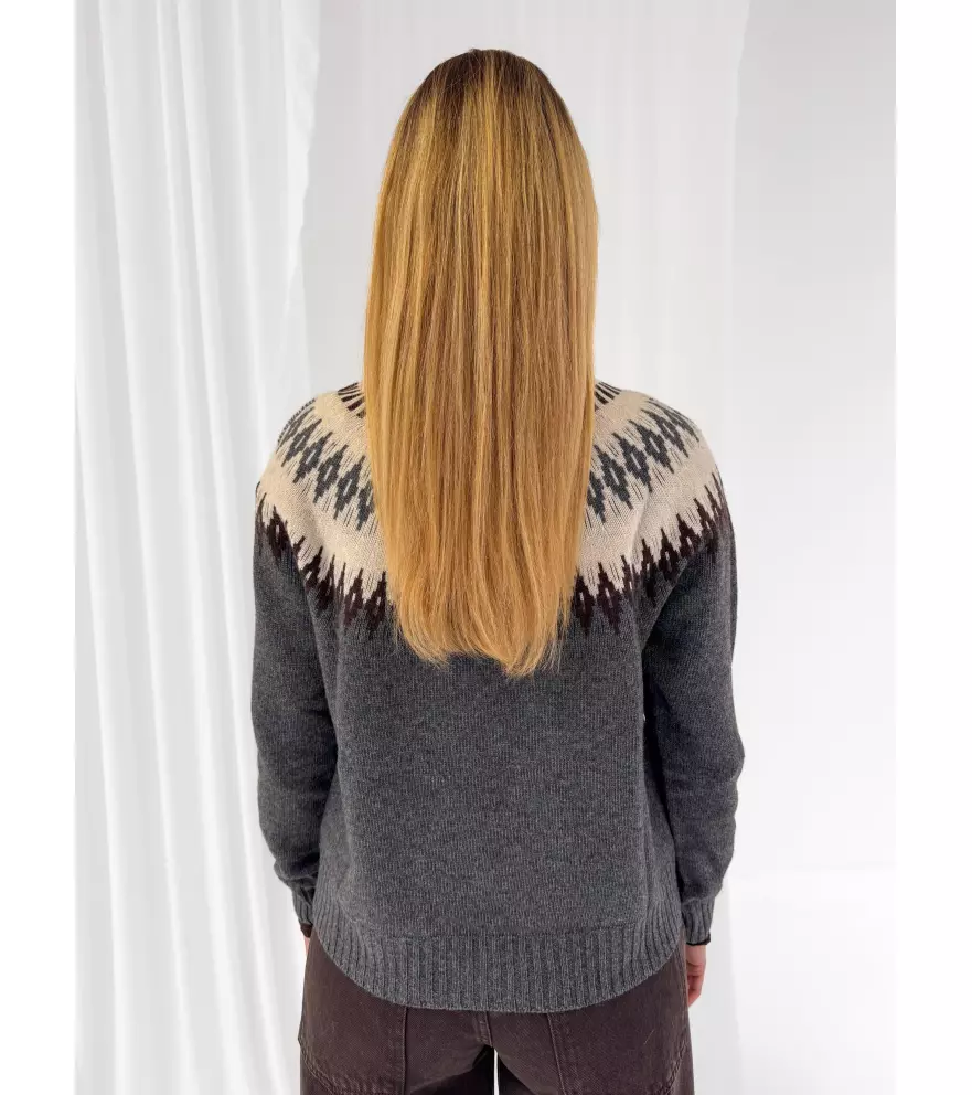 Wool-blend sweater with...