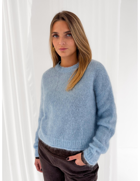 Maglione girocollo in misto lana