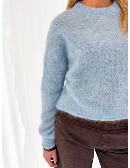Wool-blend crew-neck sweater