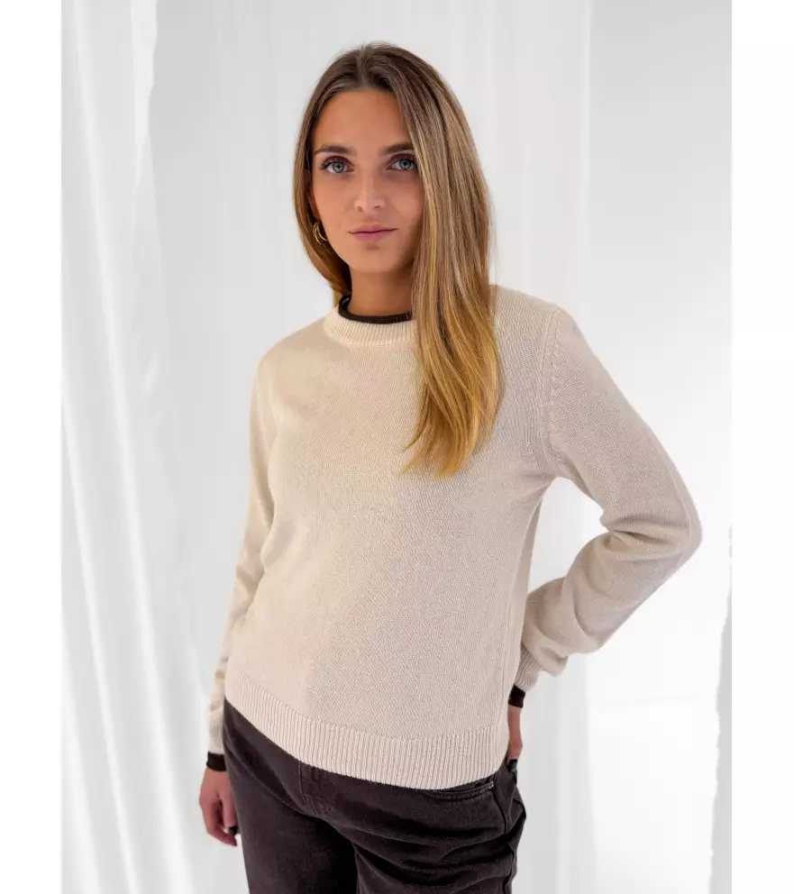 Wool-blend crew-neck sweater