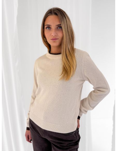 Maglione girocollo in lana blend