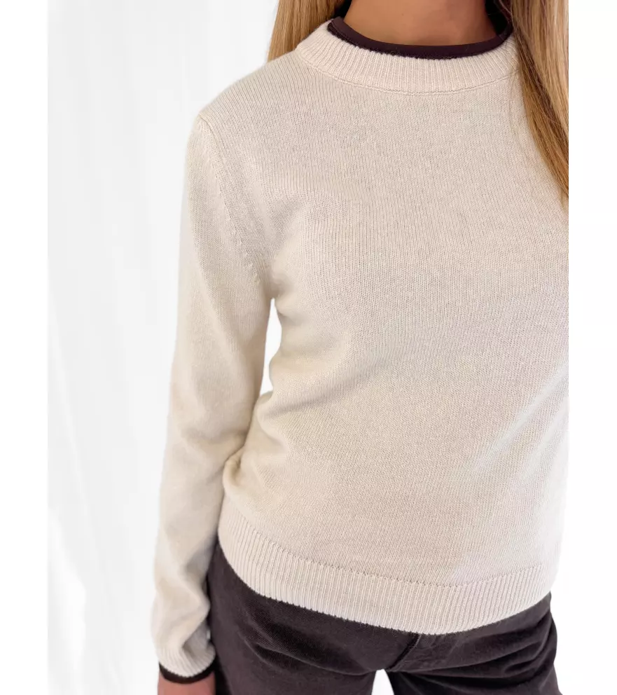 Wool-blend crew-neck sweater