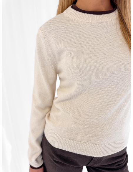 Maglione girocollo in lana blend