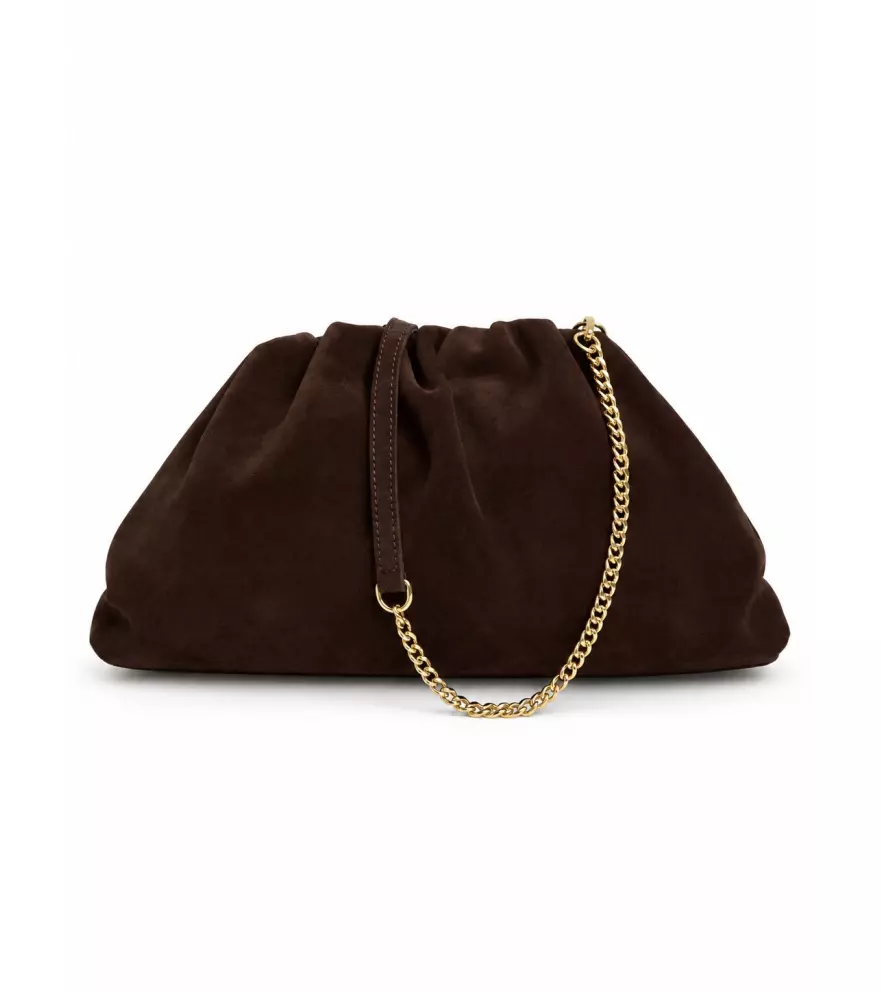 Cristy clutch coffee suede