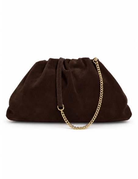 Cristy clutch coffee suede