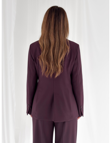 Asymmetric double-breasted tailored jacket