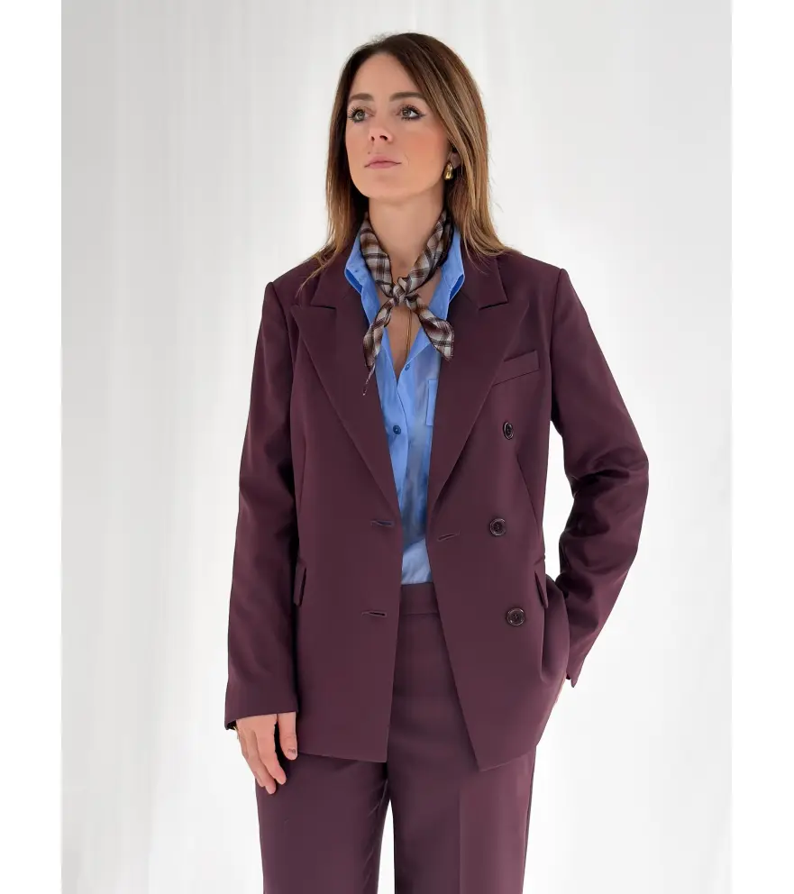 Asymmetric double-breasted tailored...