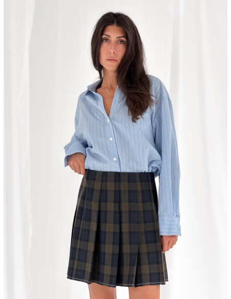 Mini Gonna a pieghe check