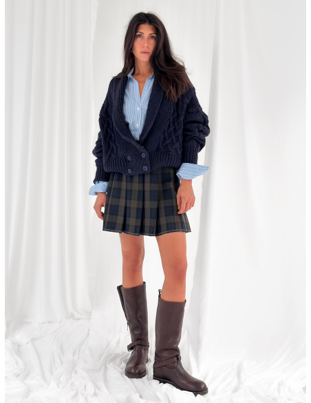Mini Gonna a pieghe check