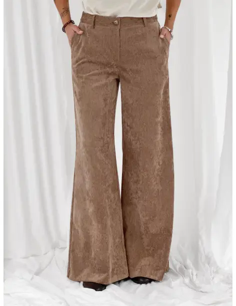 Pantalone a palazzo in velluto