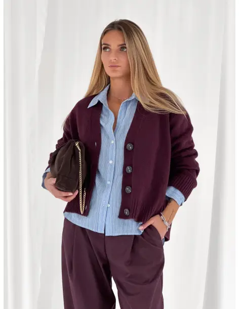 Cardigan in lana blend
