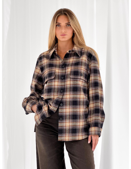 Camicia in flanella stampa check
