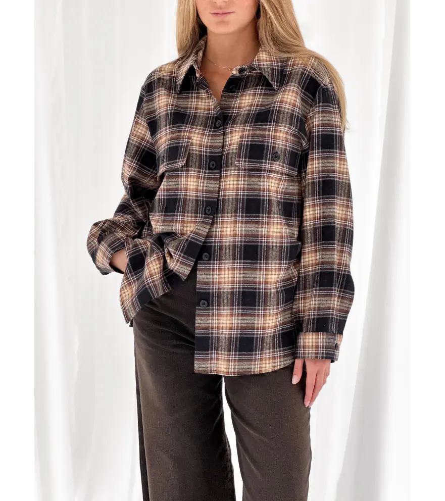 Camicia in flanella stampa check