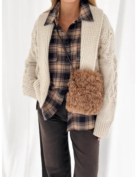 Check-print flannel shirt