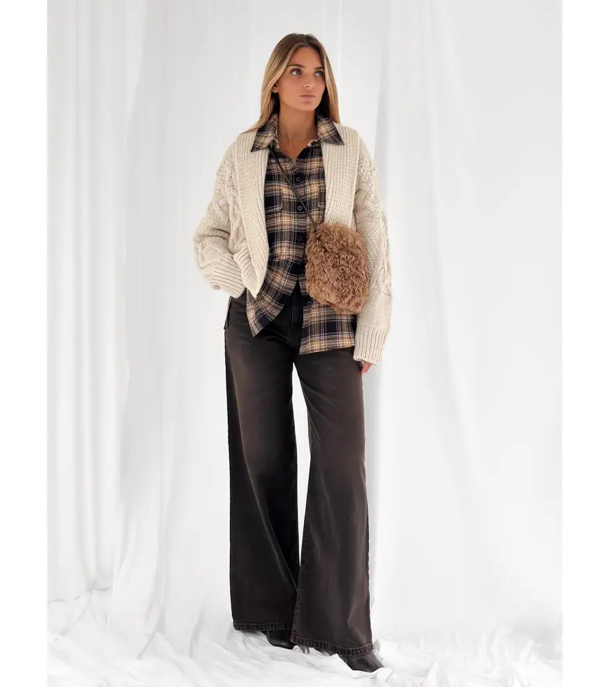 Camicia in flanella stampa check