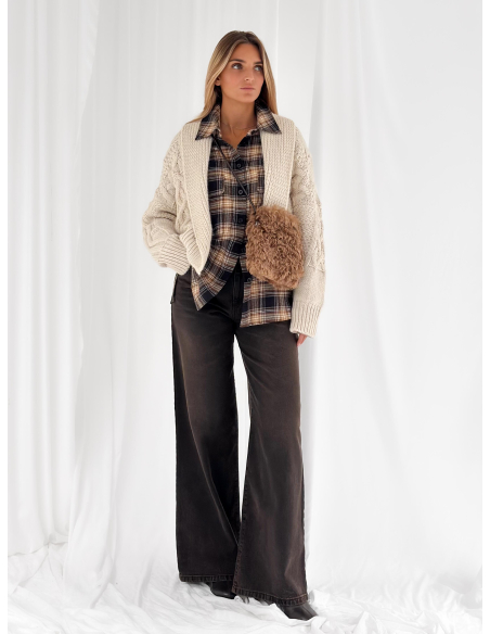 Camicia in flanella stampa check