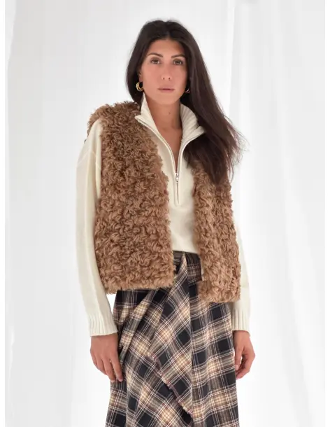 Gilet in eco-pelliccia