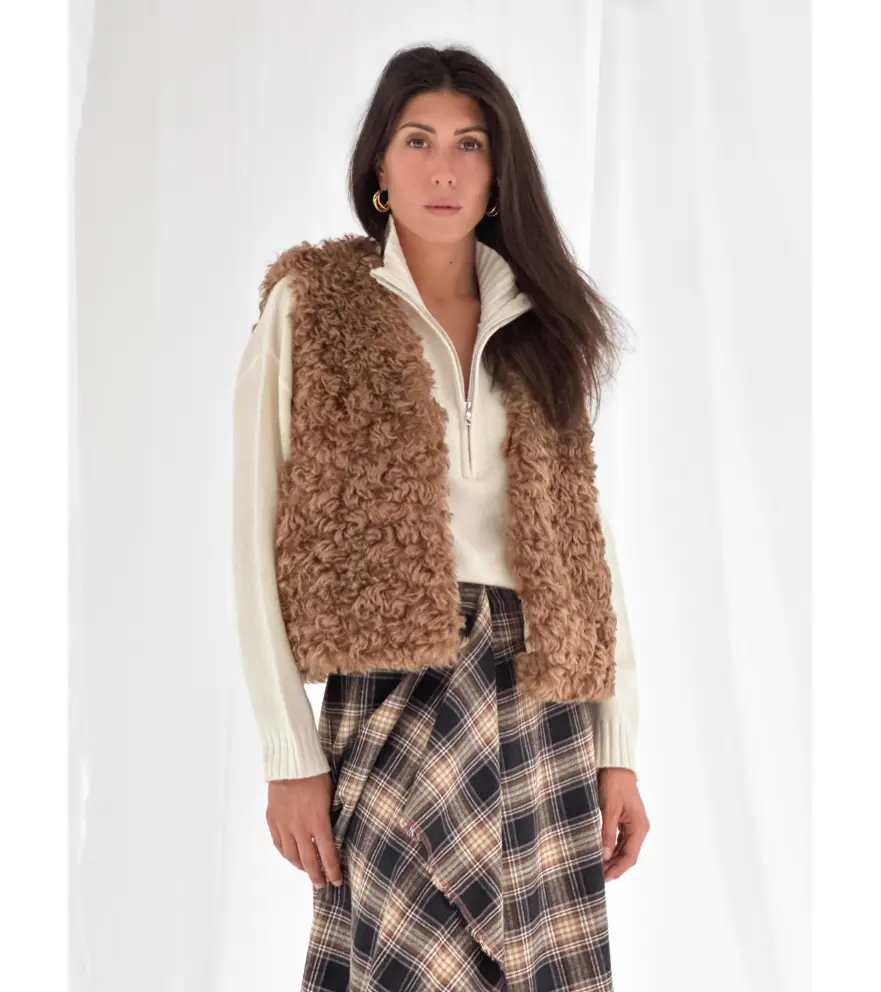 Gilet in eco-pelliccia