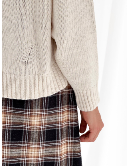 Wool-blend turtleneck sweater