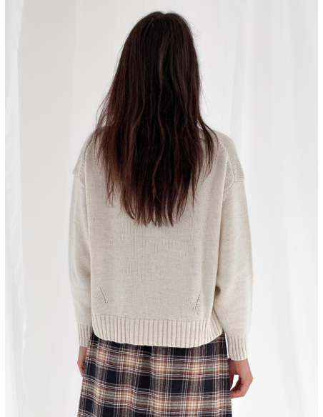 Wool-blend turtleneck sweater