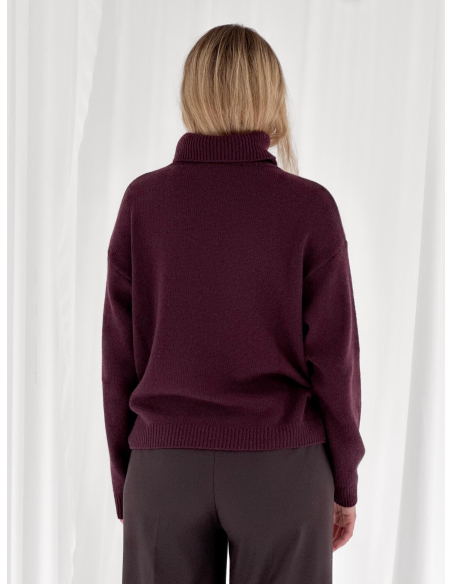 Maglione a collo alto in lana blend