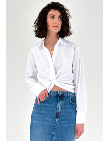 KNOTTED CROP SHIRT