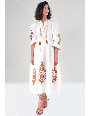 LONG EMBROIDERED DRESS