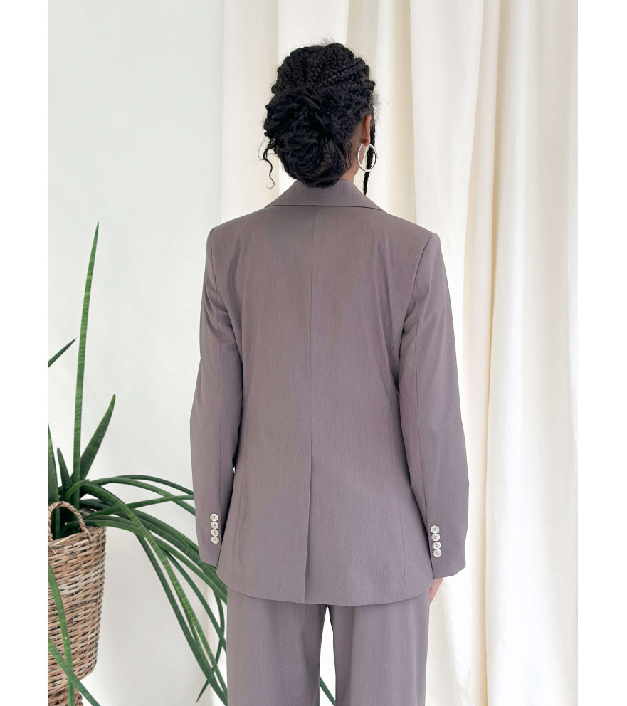 GREIGE SINGLE BREASTED JACKET