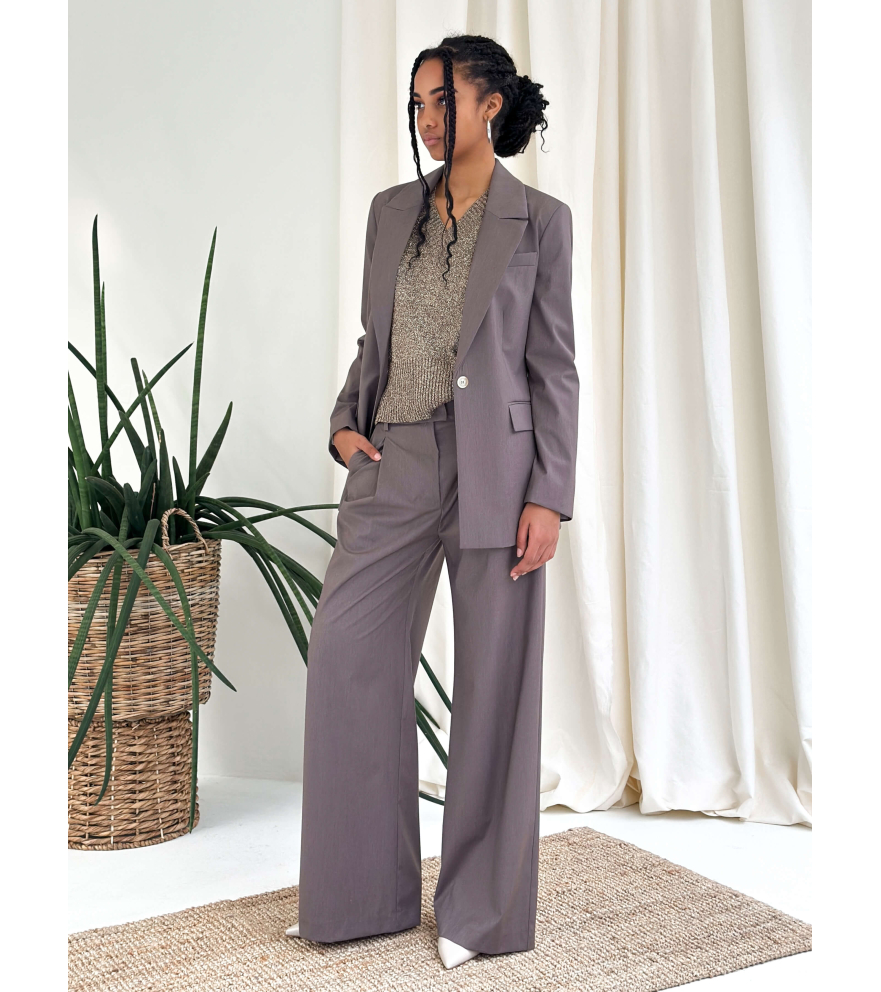 GREIGE SINGLE BREASTED JACKET