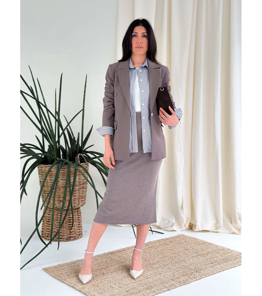 GREIGE SINGLE BREASTED JACKET