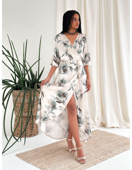 FLORAL WRAP DRESS