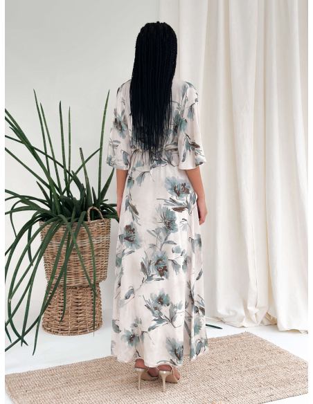 FLORAL WRAP DRESS