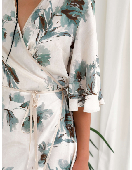 FLORAL WRAP DRESS
