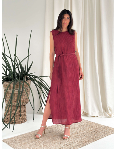 WAVY PLEATED DRESS