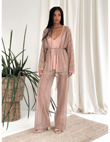 KIMONO A RIGHE IN LUREX