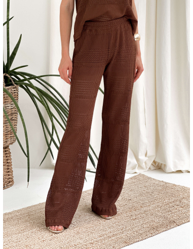 PANTALONE IN JERSEY TRAFORATO