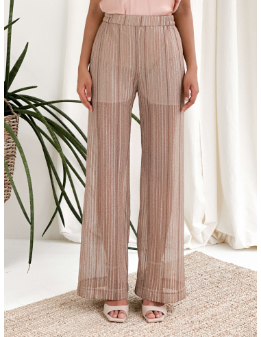 PANTALONE A RIGHE IN LUREX