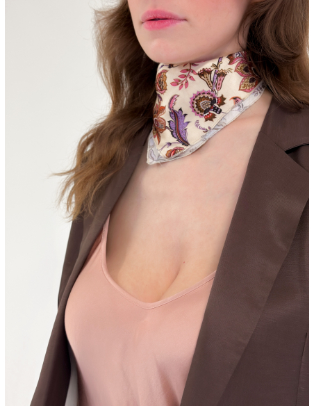Viscose floral foulard
